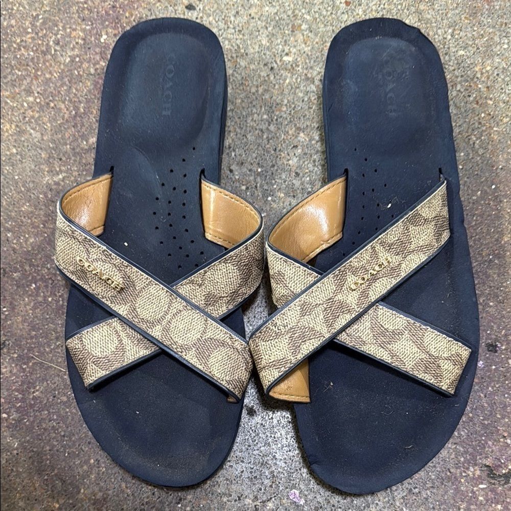Coach Monogram Slide Sandals